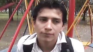 Cute twinks Alfonso and Cesar stuff each other in a shower