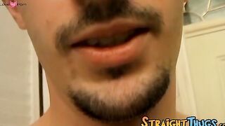 Straight thug pleasing his big cock with his mighty hands