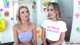 NYMPHO Millie Morgan and Beverly Hillson hit it off