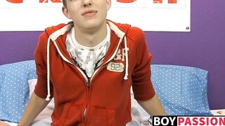 Cutie Dylan Chambers hot solo masturbation after interview