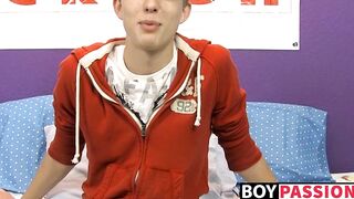 Cutie Dylan Chambers hot solo masturbation after interview
