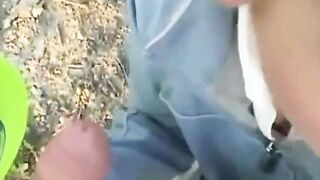 Blonde Amateur Sucks Dick Outdoors