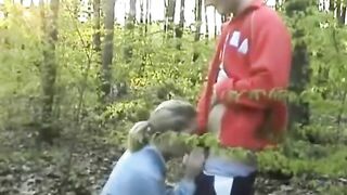 Blonde Amateur Sucks Dick Outdoors