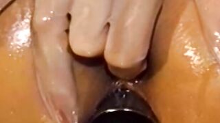 Group of lesbians test their limits with speculum play