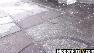 NipponPissTV.com - Lucky voyeur films Asian babes pissing on camera