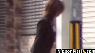 NipponPissTV.com - Lucky voyeur films Asian babes pissing on camera