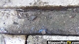 NipponPissTV.com - Lucky voyeur films Asian babes pissing on camera