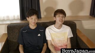 BoyzJapan.com - Japanese cutie jerks his dick while getting fucked hard