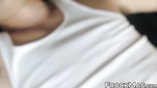 Erotic teasing during a photoshoot by gorgeous boyish Cole Pits