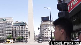 LecheLatinos.com - Tattooed Latino's hard, raw threesome fuck with two hung tops