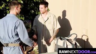 RawNextDoor.com - Johnny Torque breeds Ivan James's tight asshole with his hot load