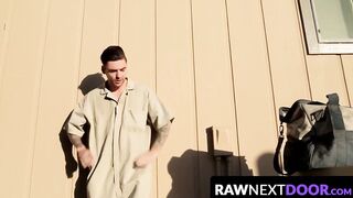 RawNextDoor.com - Johnny Torque breeds Ivan James's tight asshole with his hot load