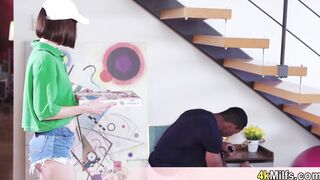 Hypno trick on the pizza delivery chick
