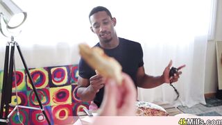 Hypno trick on the pizza delivery chick