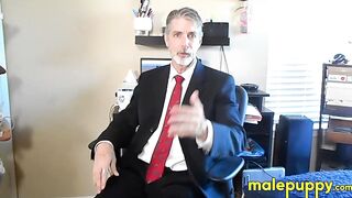 Richard Lennox asks you to lick his feet before unzipping your pants for a foot job