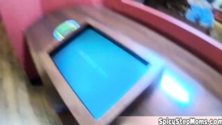 Busty golddigger stepmom visits the fair