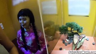 Busty golddigger stepmom visits the fair