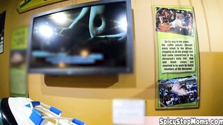 Busty golddigger stepmom visits the fair