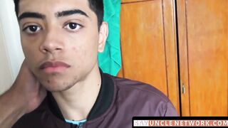 SayUncleNetwork.com - Young Latino's double penetration with dick and cum