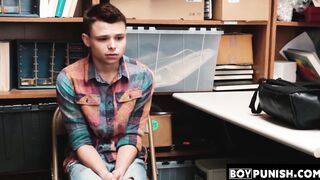 BoyPunish.com - Twink perp's hard barebacking by a horny security officer after being