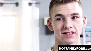 HotFamilyPorn.com - Young stud rims and fucks stepdad bareback hard raw