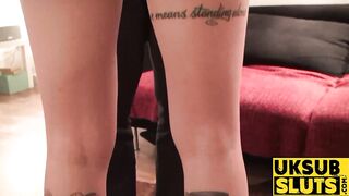 UKSubSluts.com - Tattoed Adreena Winters' hard ride on a big dick and fucking