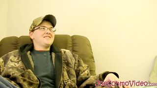 Camo clad homosexual treats black man with dick and facial