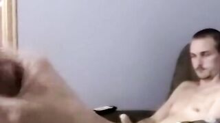 Gay threesome bareback fucking with amateur guys