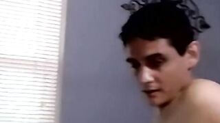 Gay threesome bareback fucking with amateur guys