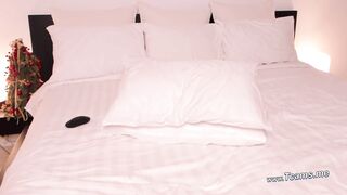 Petite Transwoman Jerks Her Long Stiff Dick