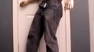Young amateur masturbates his big cock solo and cums