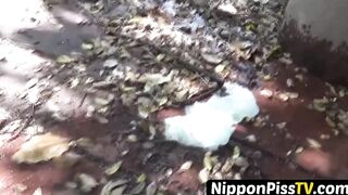 NipponPissTV.com - Young Japanese hotties secretly pissing all around town