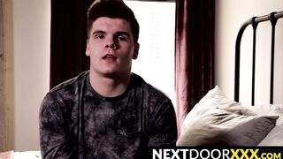 NextDoorXXX.com - Handsome jock manhandles his fat cock in a jerk off scene