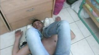 Intense Throat Trample Under Older Sneakers