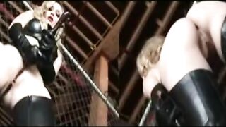 Leather Gf and her sex sub