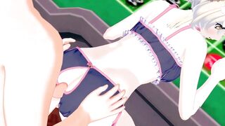 Piledriver porn video – Diluc fucks Lumine into a casino. Fucks her doggy style and