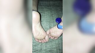 Amateur Milf Toes Play Anal Beads Butt Play Huge Labia