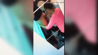 He jizzes into this Swedish bombshell's mouth without telling her