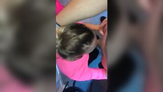 He jizzes into this Swedish bombshell's mouth without telling her