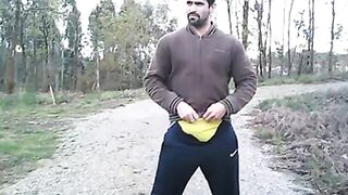 Portuguese Bear Strips and Shows His Big Cock