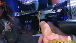 Investigating the crime scene and detectives hard rock dick