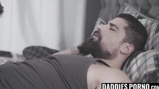 Cute twink son sucks off stepdads hangover from last night