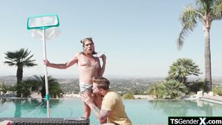 Would my hard shemale cock cheer you up?