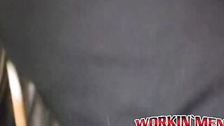 Amateur dude does an interview and cums while jerking off