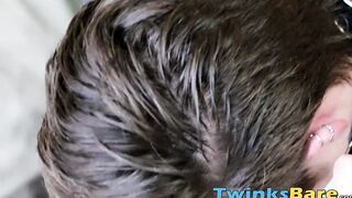Raw stuffing from behind after bondage time for twink pair