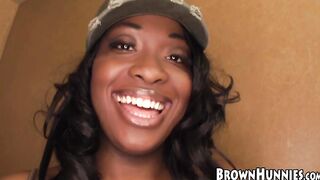 Hot ebony babe Aryana Starr face fucked after wet deepthroat