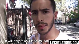 LecheLatinos.com - Young Latino's first time bareback fuck for money in a wild sessio