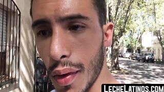 LecheLatinos.com - Young Latino's first time bareback fuck for money in a wild sessio