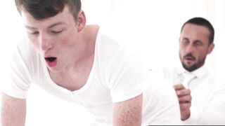 BoyMissionary.com - Freckled twink's divine, raw doggy style fucking with a big-dicke