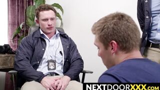 NextDoorXXX.com - Bottom jock's ass swatted and barebacked by pervy cops